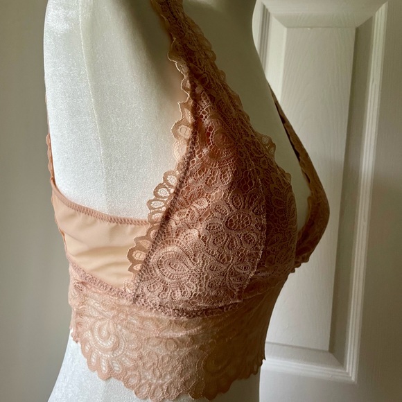 Lucky Brand long-line bralette in peach - Picture 10 of 11